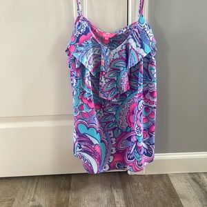Lilly Pulitzer Pink and Blue Paisley Top